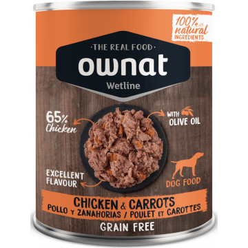 Ownat Wetline Lata de Pollo con Zanahorias 400g