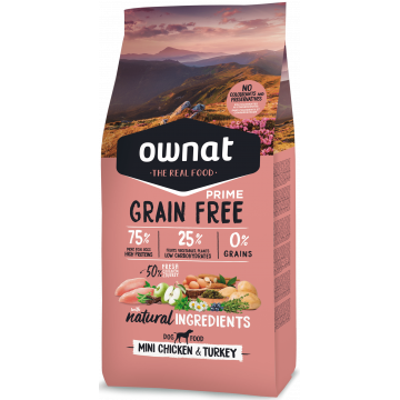 Ownat Prime Grain Free Mini Adult Chicken & Turkey 3 kg