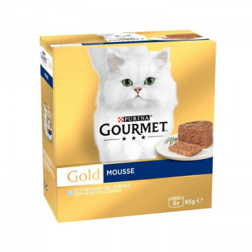 Purina Lata para gatos GOURMET GOLD Mousse Pescados del Oceano Multipack 8x 85 gr